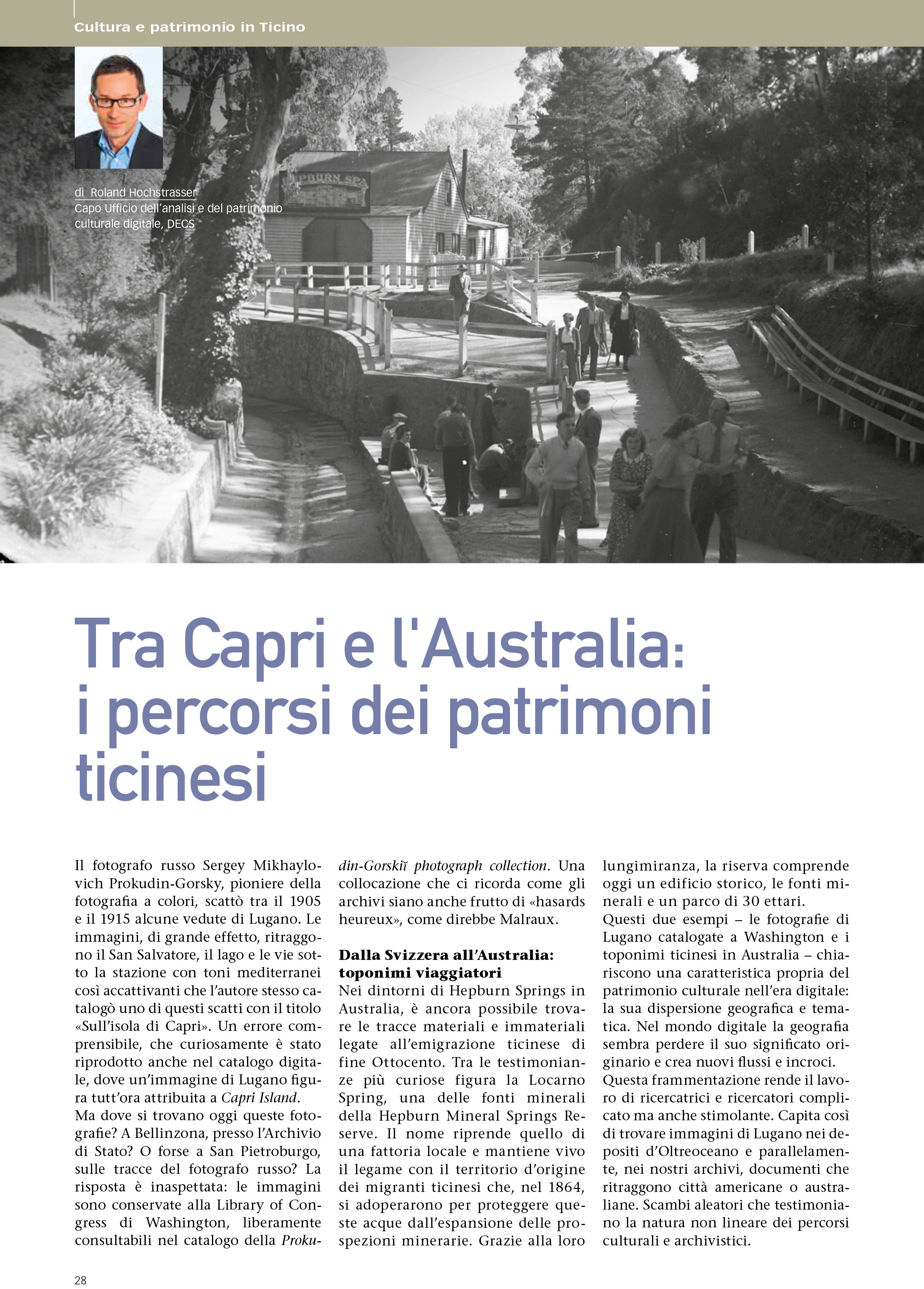 Tra Capri e l'Australia: i percorsi dei patrimoni ticinesi
